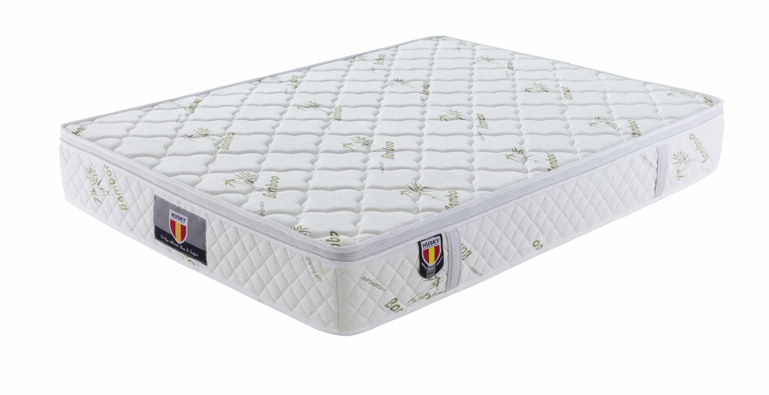 4 Kingdom Husky furniture and mattress five star comfort Pockect coil Bambo Cover euro Pillow top mattress