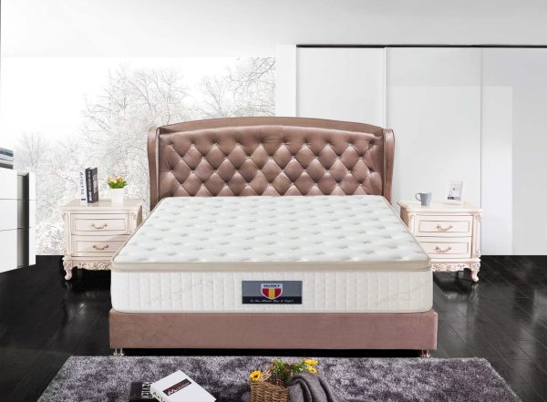 5 Trinity Husky furniture and Mattress five star comfort Pockect coil Organic Cotton with Gel meomory foam euro Pillow top mattress 5