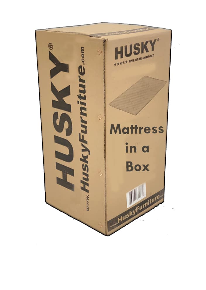 HUSKY Mattress in a box white background