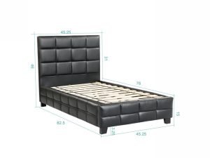 Amelia Single Bed - 8002 -Husky-Furniture- Single - Double -Queen- King-Black