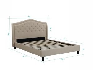 Queen Twilight Bed- 013-Husky-Furniture- Queen and King- Beige