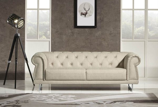 HD1809 - Mason SOFA .Beige -G01- Leather .Husky Designer Furniture.2