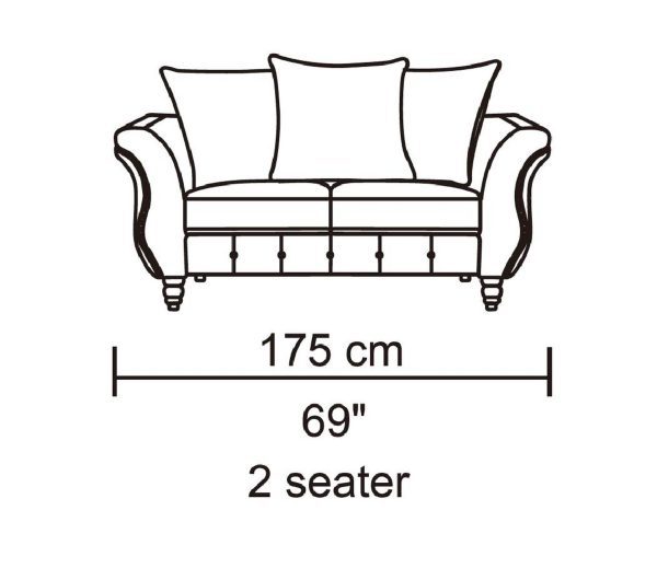 HD1811 -Jesse- Taupe-K25.Fabric .Husky Designer Furniture.Loveseat