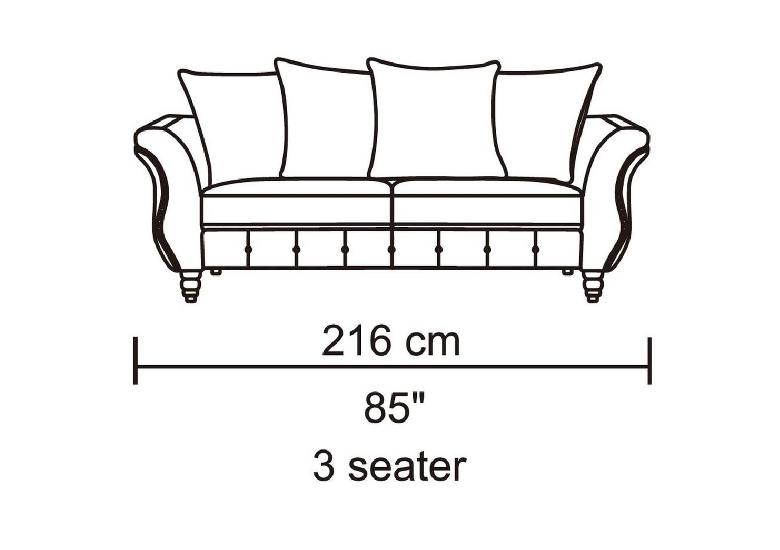 HD1811 -Jesse- Taupe-K25.Fabric .Husky Designer Furniture.Sofa