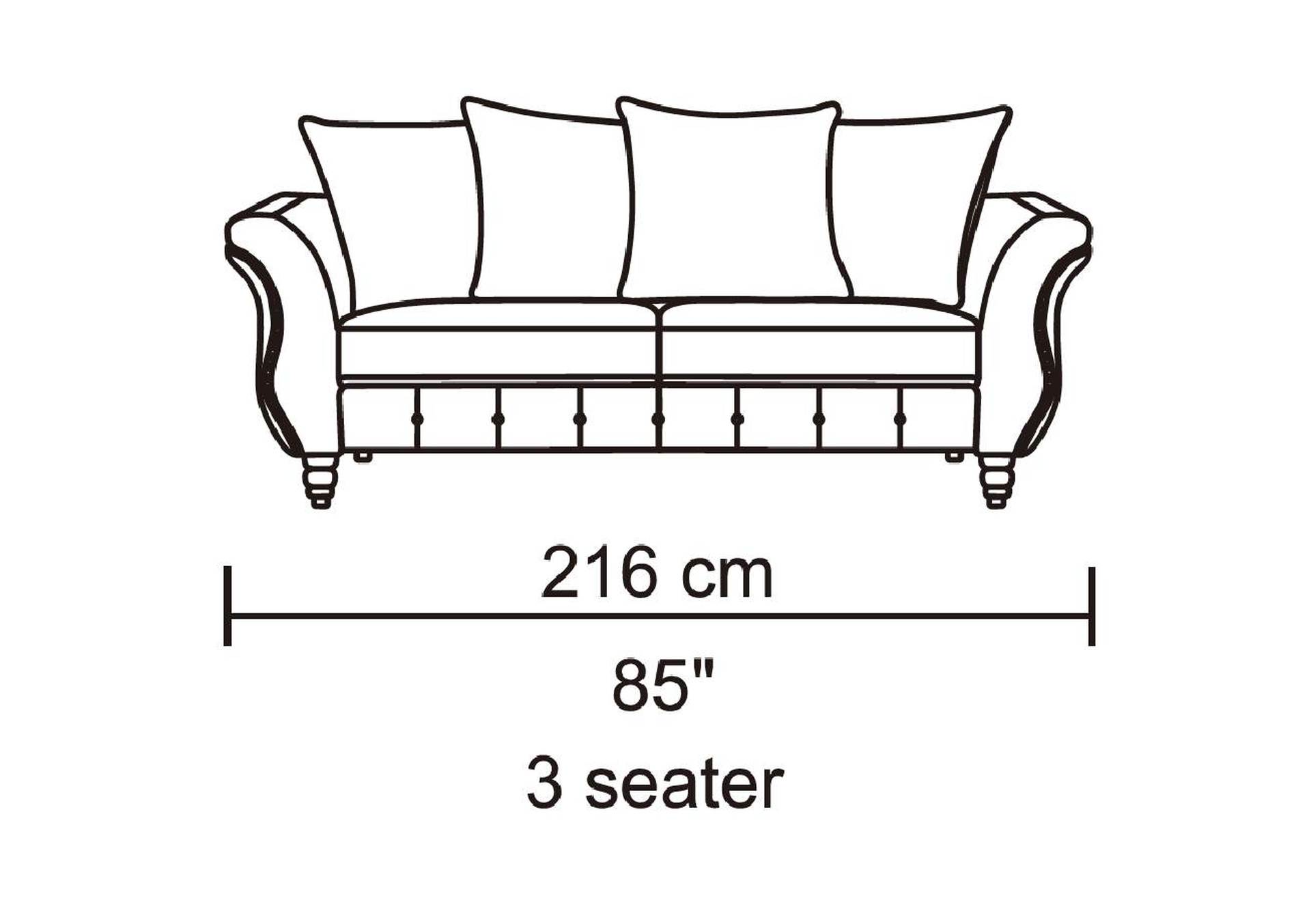 HD1811 -Jesse- Taupe-K25.Fabric .Husky Designer Furniture.Sofa