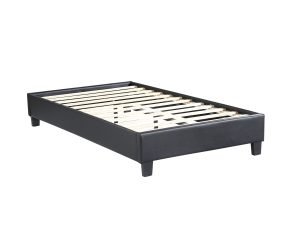 Paragon - Upholstered Platform Bed, Black – Single (TWIN)
