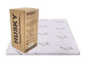 Husky 2 inch gel memory foam Mattress topper with zipper cover-2