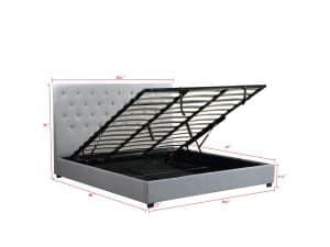 Logan Storage Bed King Size -1974 - Husky Furniture - King Grey -2