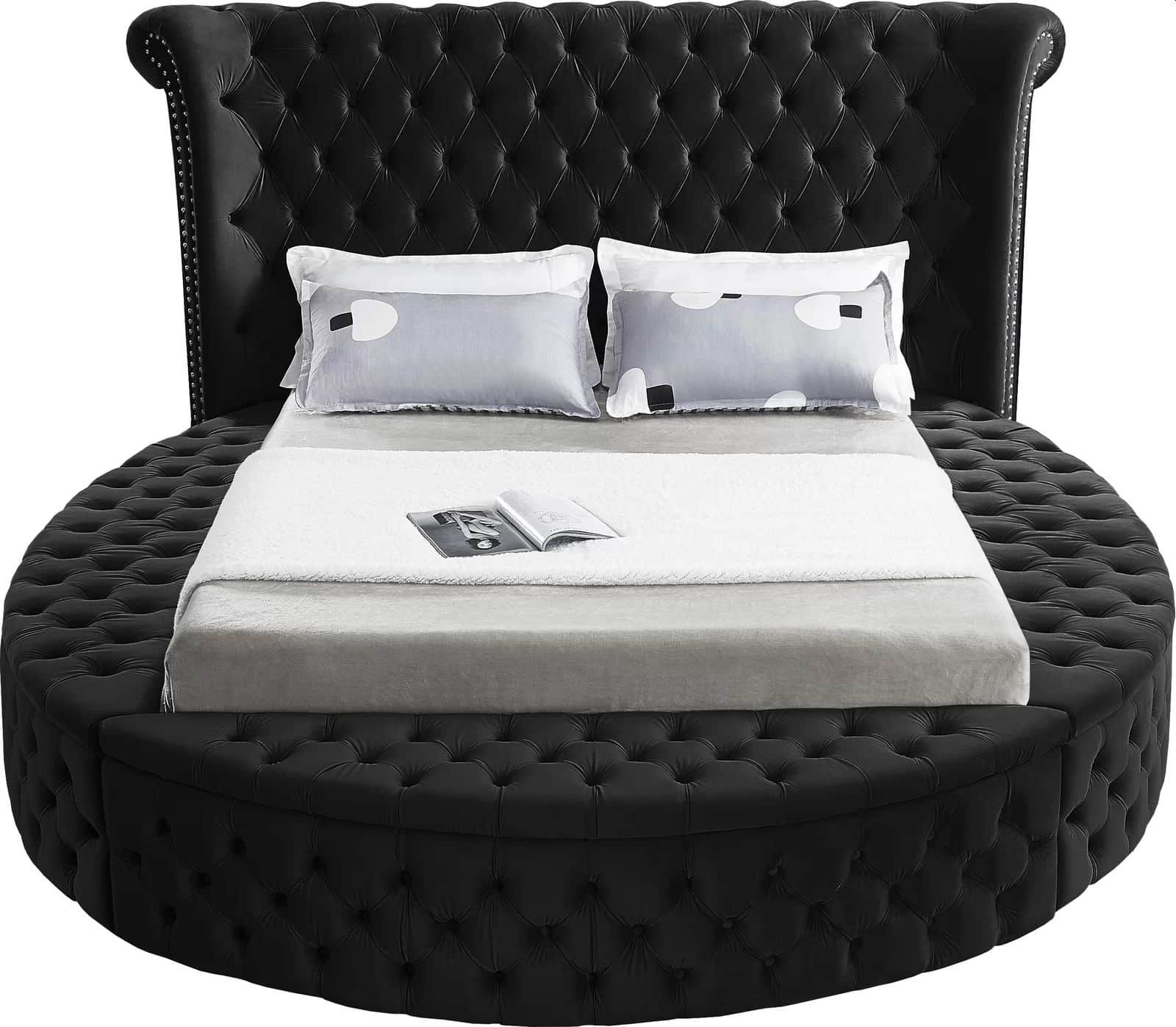 Alora Platform Bed Black Queen King HuskyFurniture.com