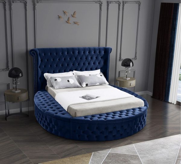 Alora Platform Bed Blue Queen King HuskyFurniture.com