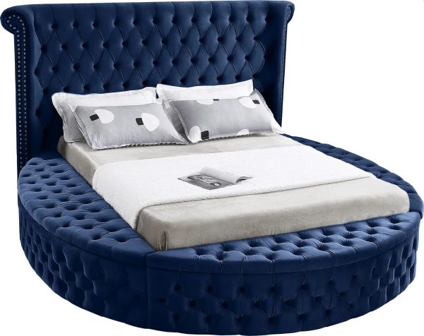 Alora Platform Bed Blue Queen King HuskyFurniture.com