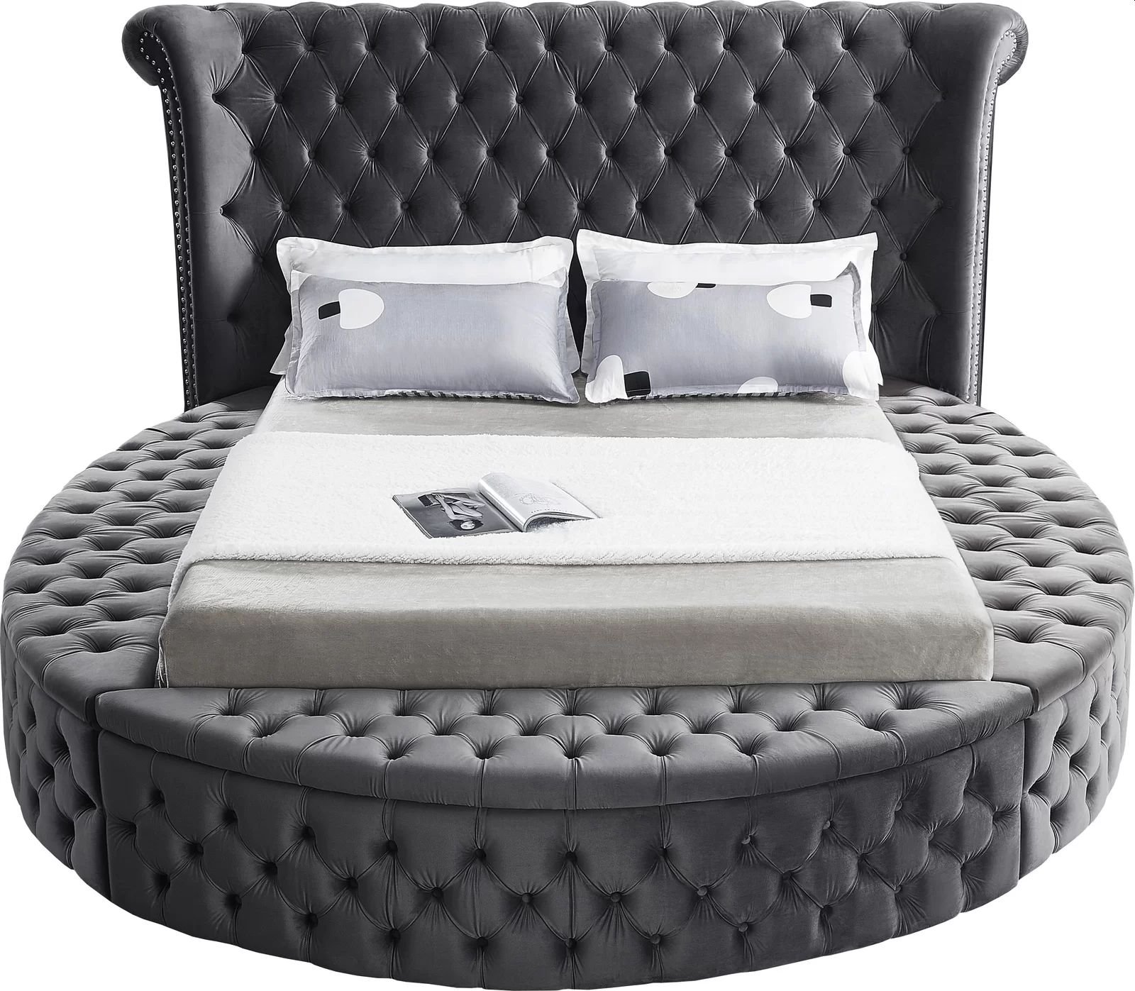 Alora Platform Bed Grey Queen King HuskyFurniture.com