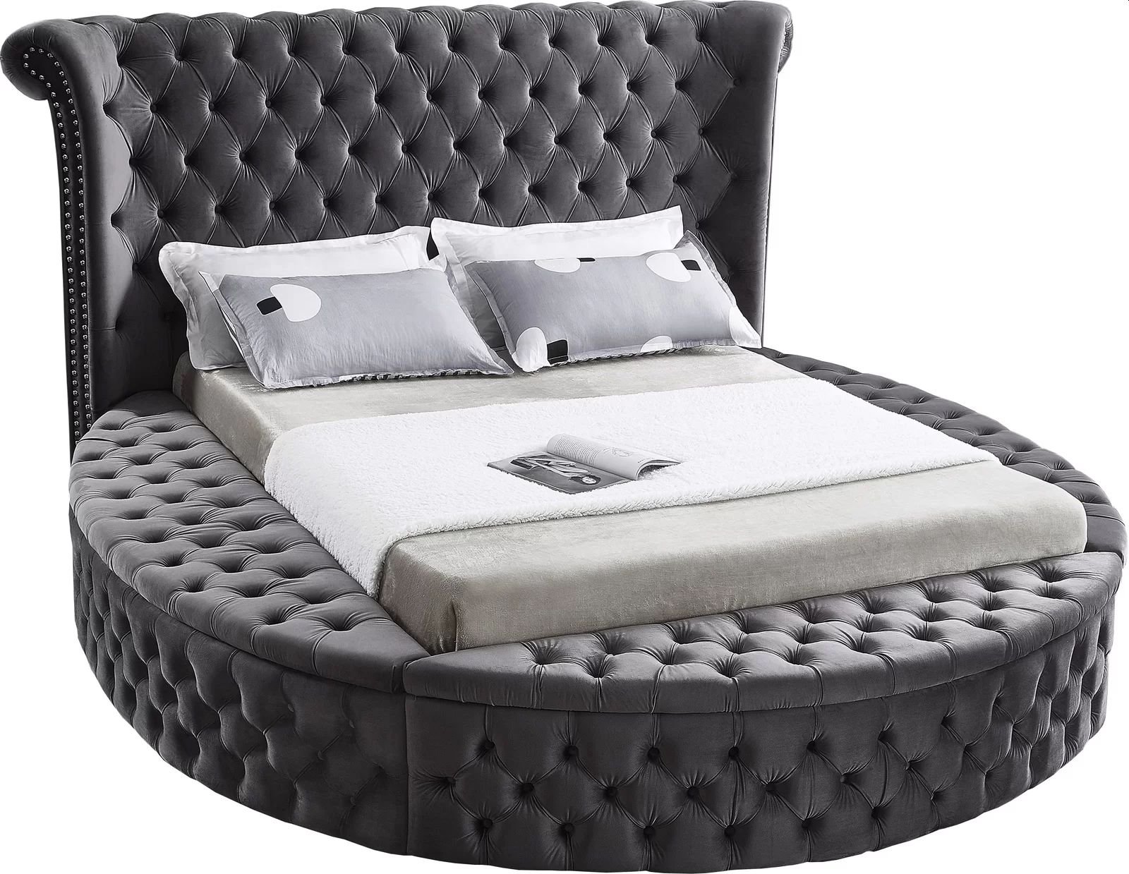 Alora Platform Bed Grey Queen King HuskyFurniture.com
