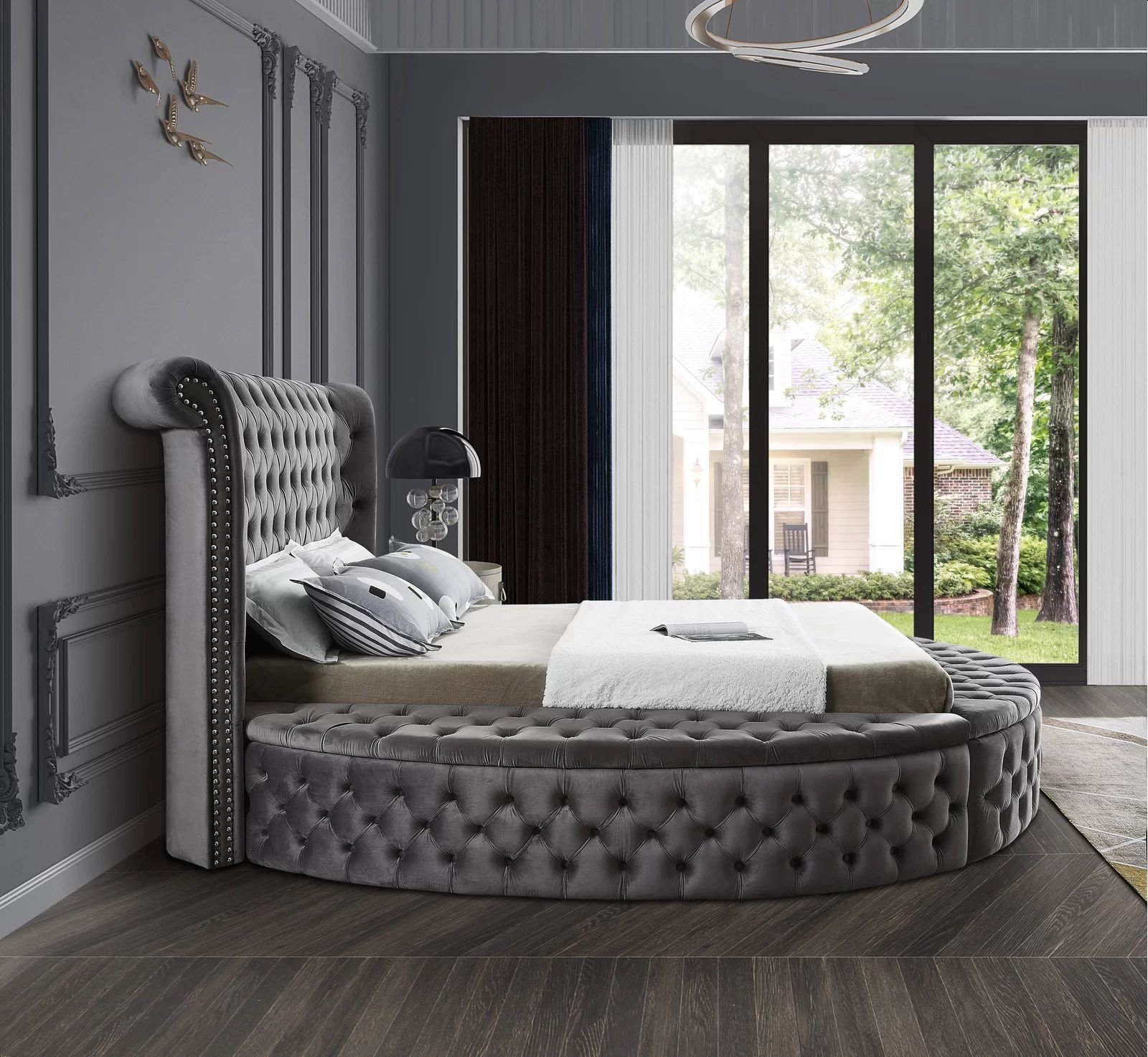 Alora Platform Bed Grey Queen King HuskyFurniture.com