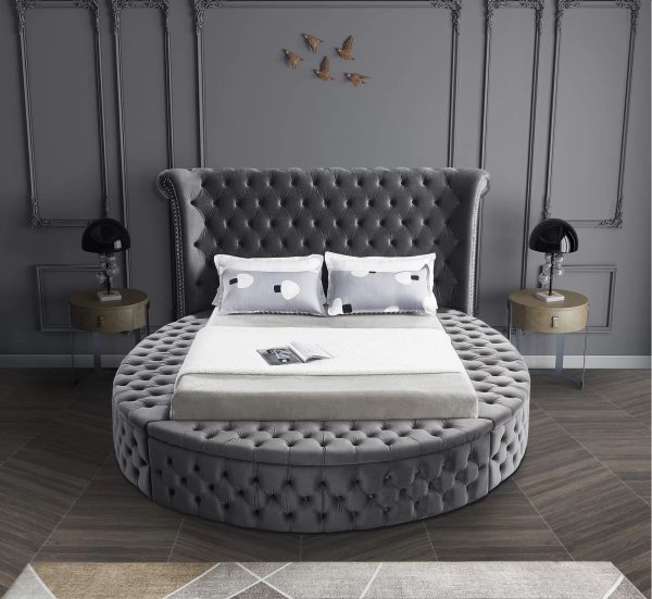 Alora Platform Bed Grey Queen King HuskyFurniture.com