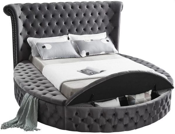 Alora Platform Bed Grey Queen King HuskyFurniture.com